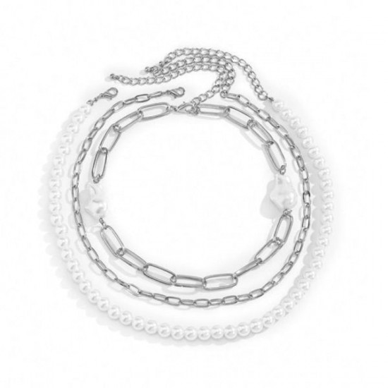 Wholesale Imitation Pearl Multilayer Choke Necklace Wholesale Imitation Pearl Multilayer Choke Necklace